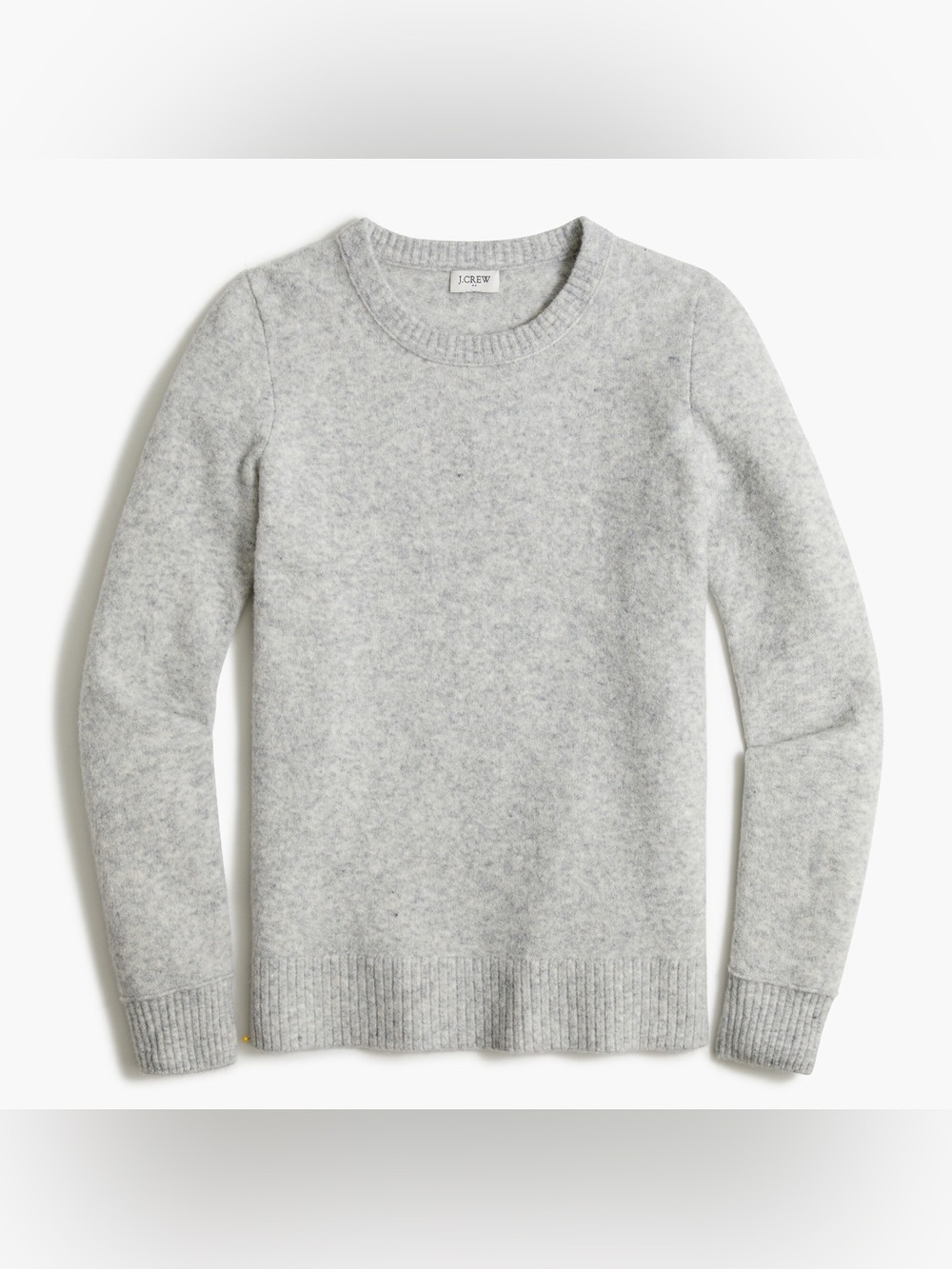 J.Crew Extra-Soft Gray Ribbed Crewneck Sweater